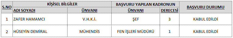 2025 YILI GÖREVDE YÜKSELME VE UNVAN DEĞİŞİKLİĞİ